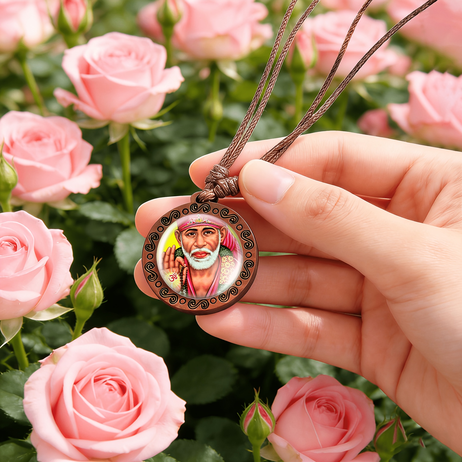 Handcrafted Vintage Necklace with Time Gemstone Pendant